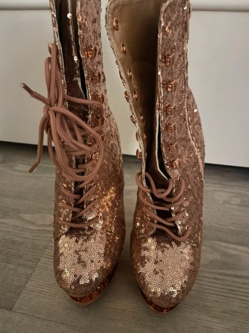 Pleaser Sequin Boots